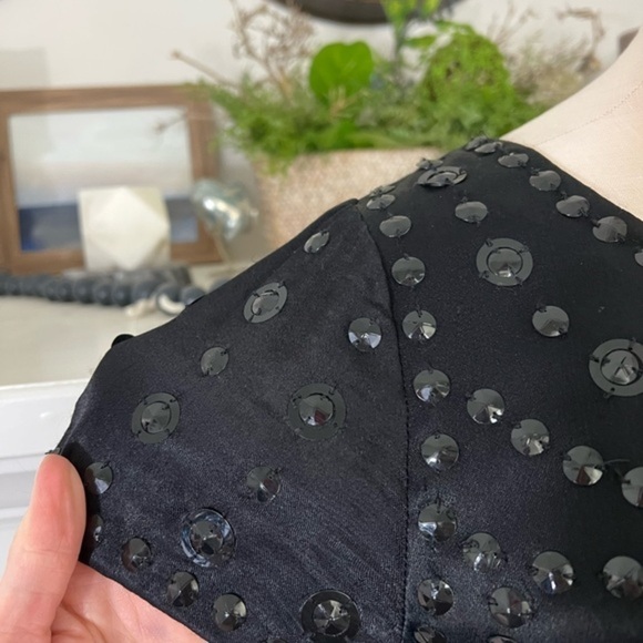 French Connection Black Sheath Embellished Mini Dress - Picture 3 of 14